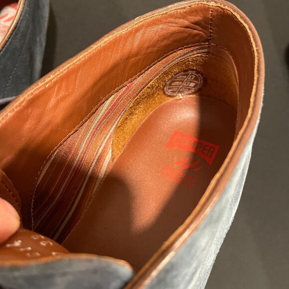 ~~CAMPER Mens US 6.5 EU 39 Suede Chukka Ankle Boot Woody Lace Up Navy Blue Wm8.5 - Picture 13 of 15